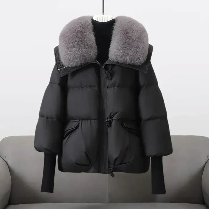 Evy – Luxurious Fur Collar Winter Jacket