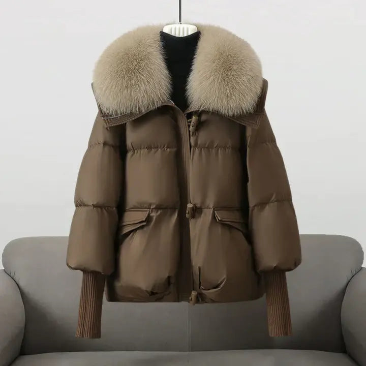 Evy – Luxurious Fur Collar Winter Jacket