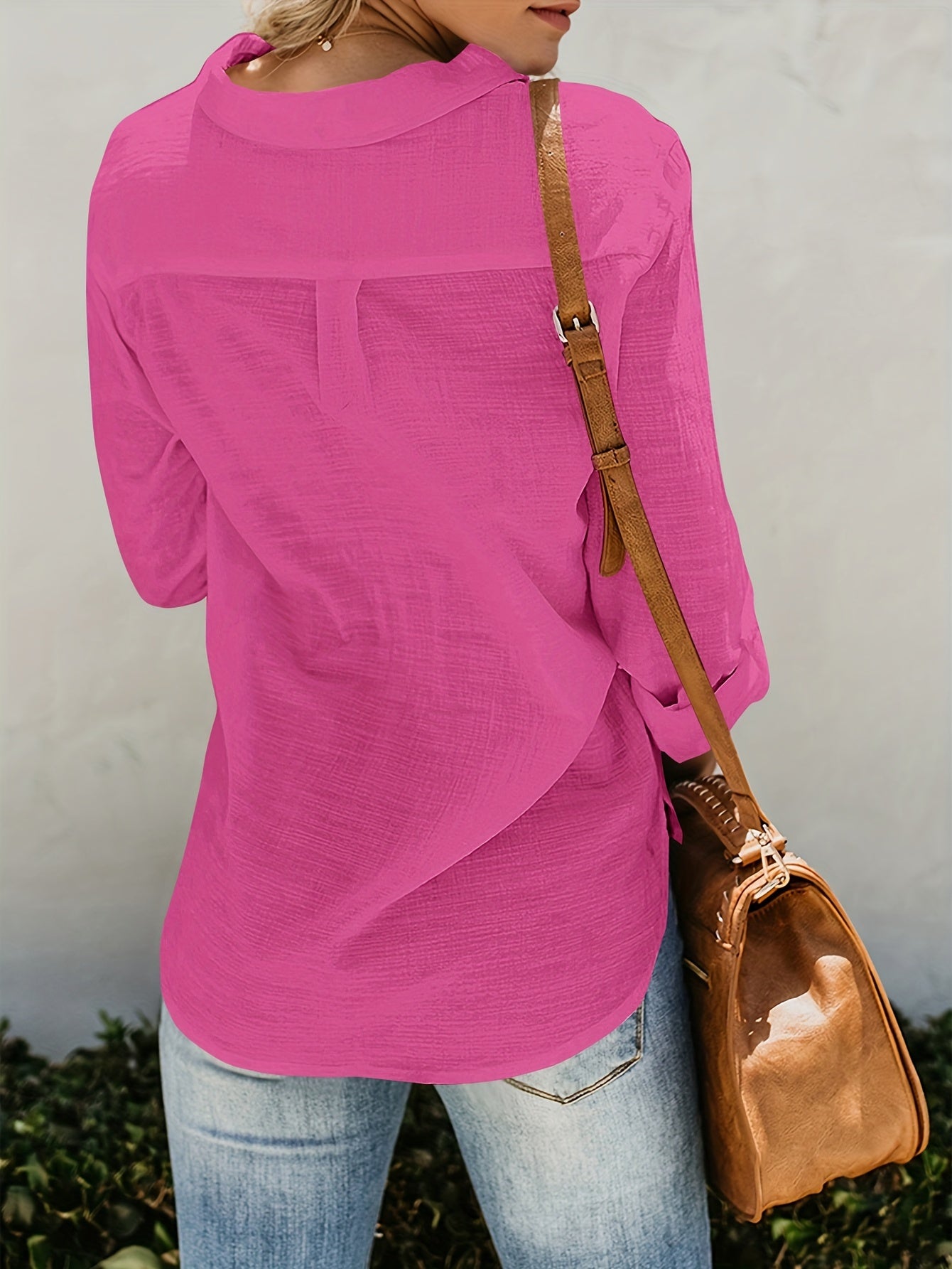 Marry | Long Sleeve V-Neck Casual Shirt