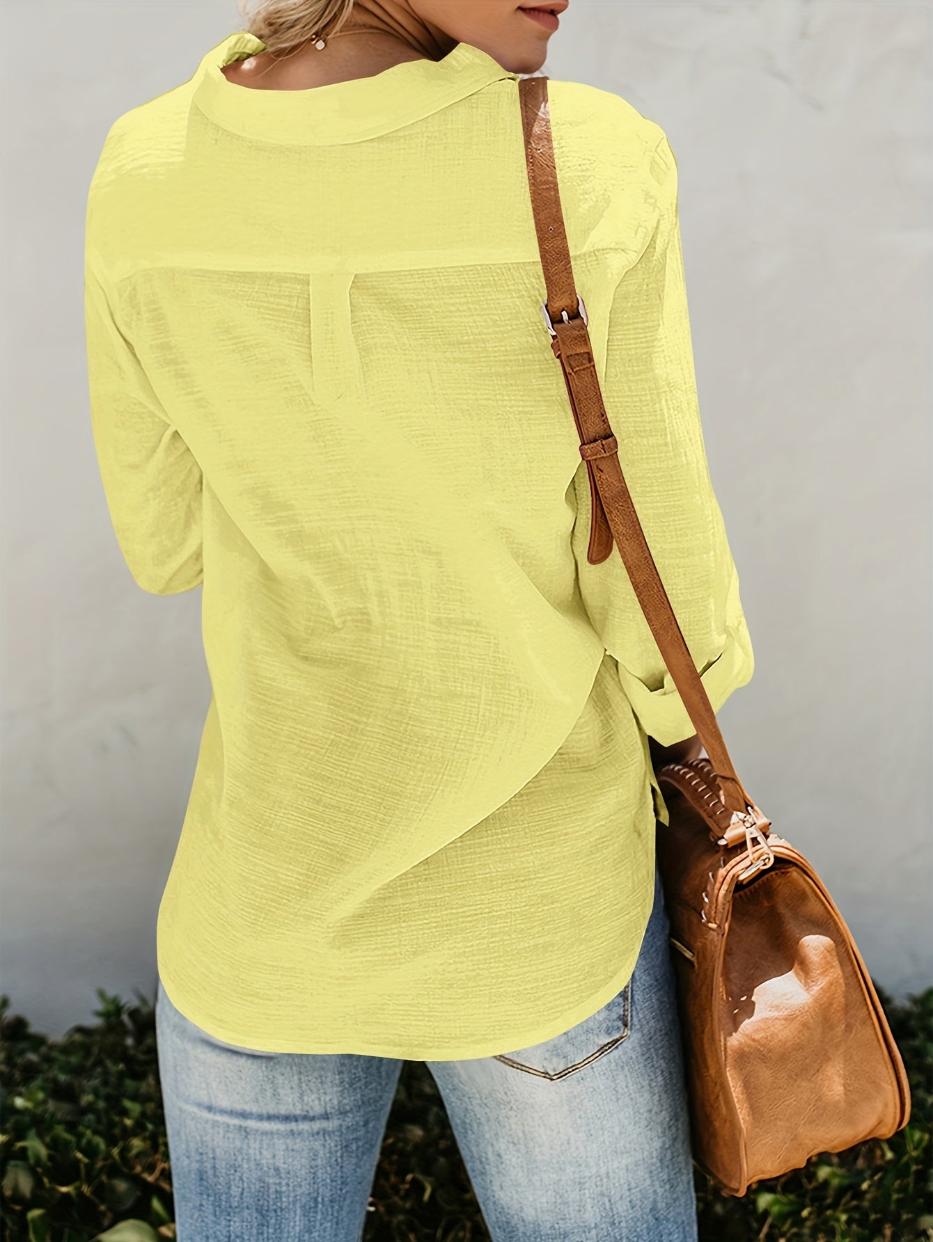 Marry | Long Sleeve V-Neck Casual Shirt