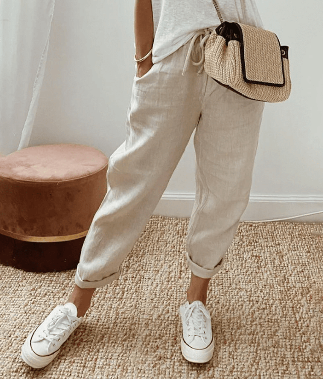 Ellisson™ Elegant cotton-linen pants