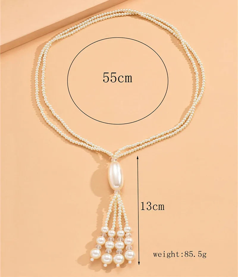 Lumière Tassel Pearl Necklace