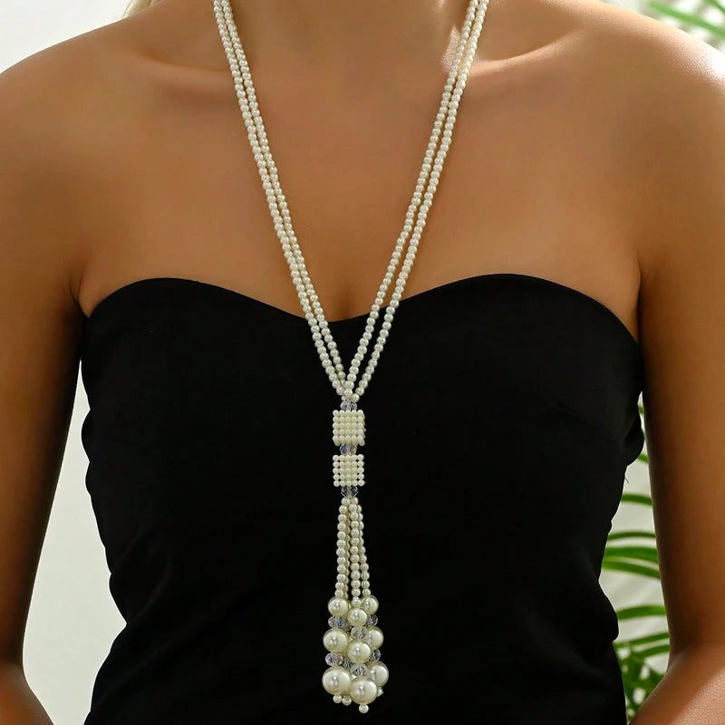 Lumière Tassel Pearl Necklace