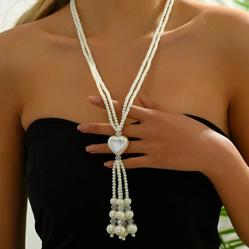 Lumière Tassel Pearl Necklace