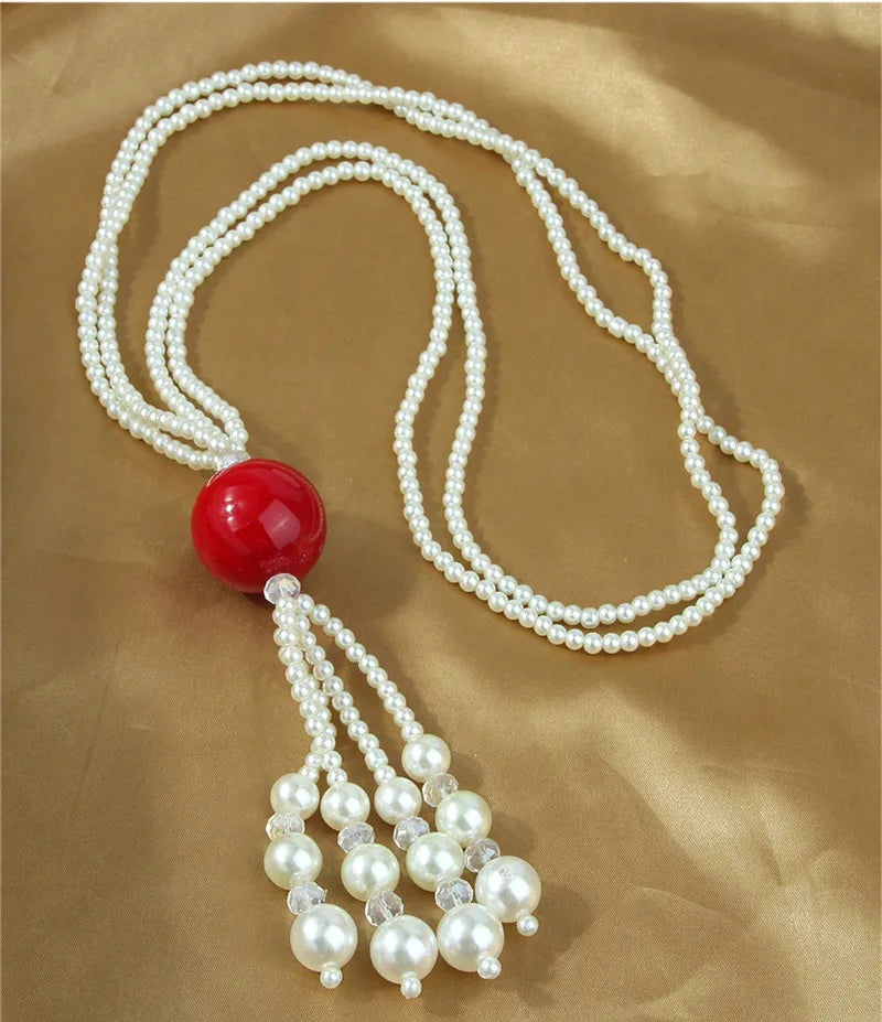 Lumière Tassel Pearl Necklace