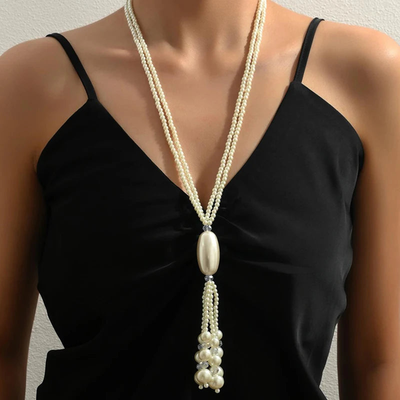 Lumière Tassel Pearl Necklace