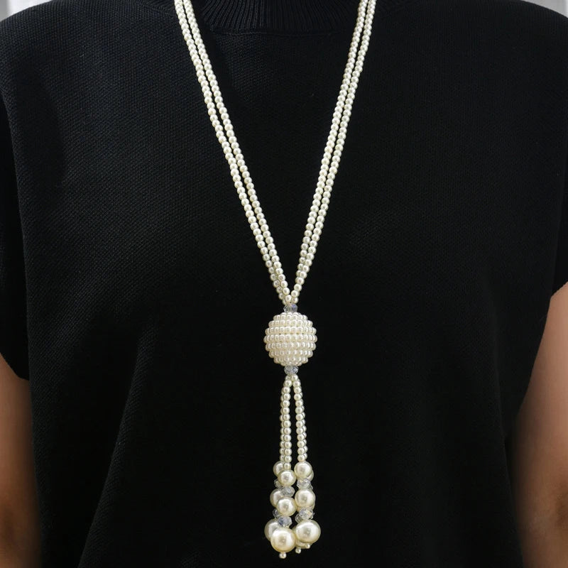 Lumière Tassel Pearl Necklace