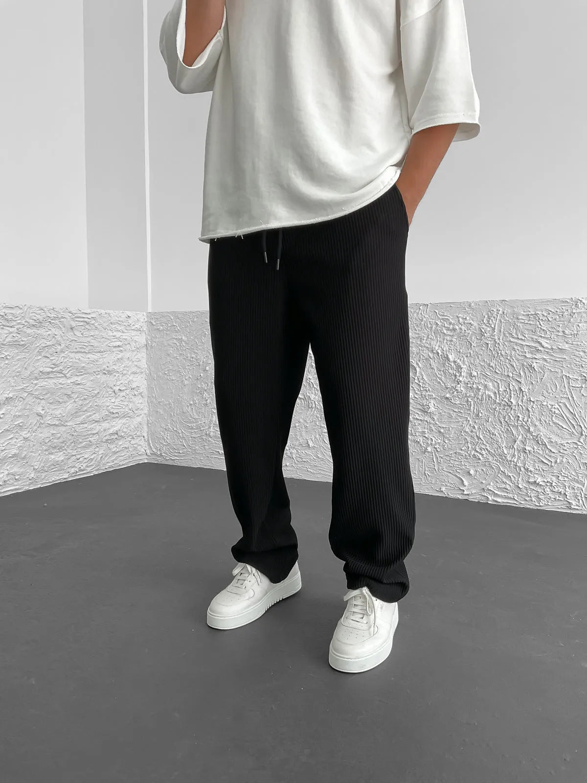 Keet | Loose ribbed trousers