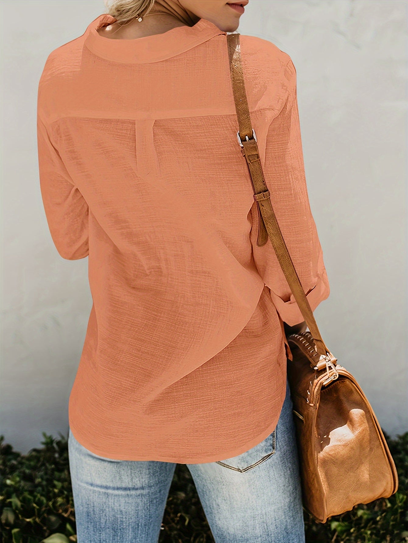 Marry | Long Sleeve V-Neck Casual Shirt