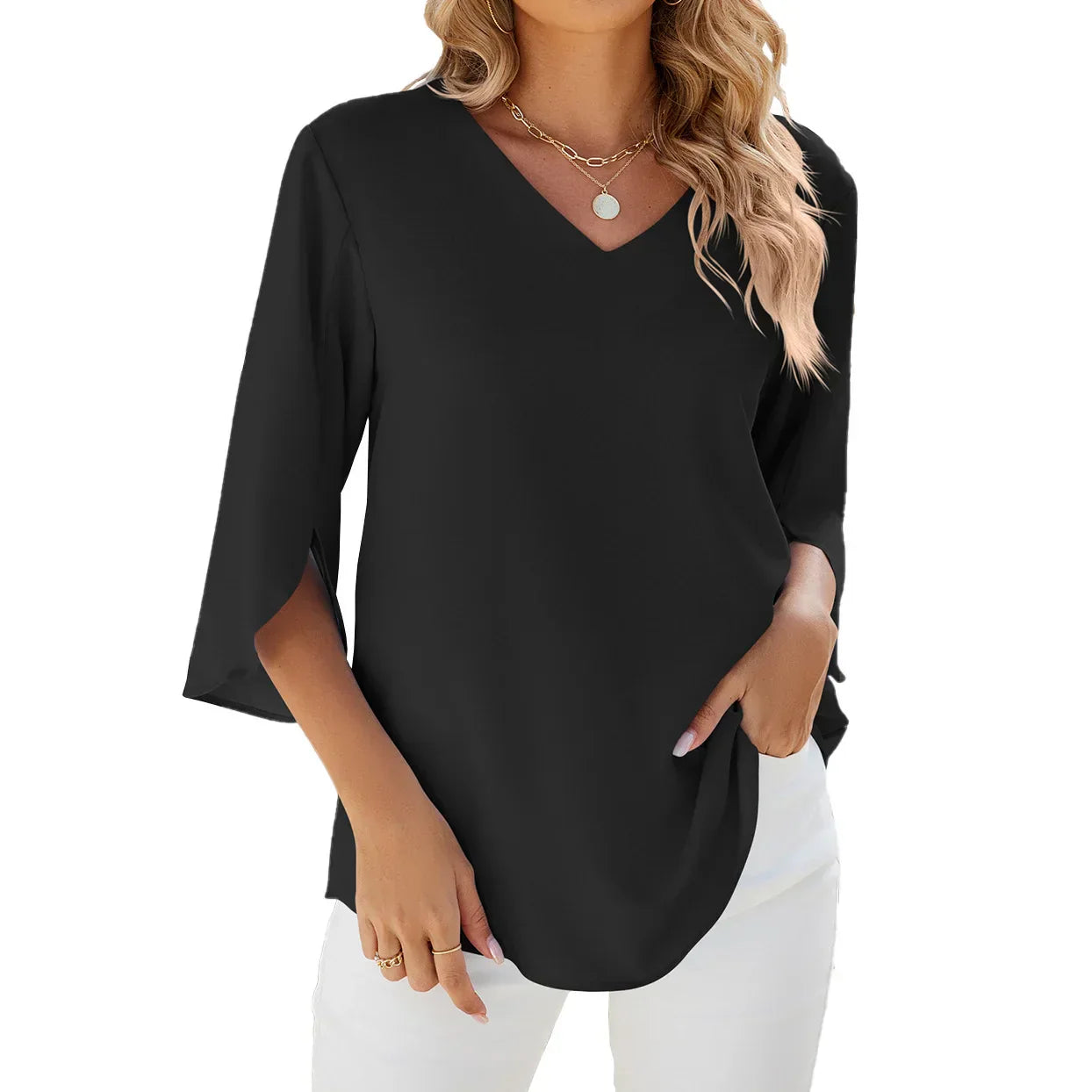 CARY - V-neck blouse