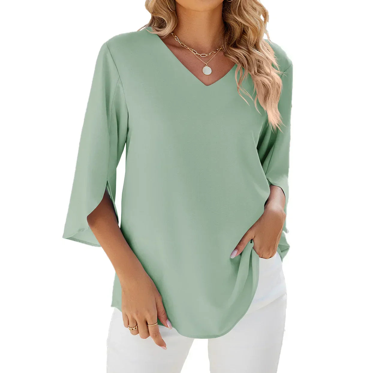 CARY - V-neck blouse