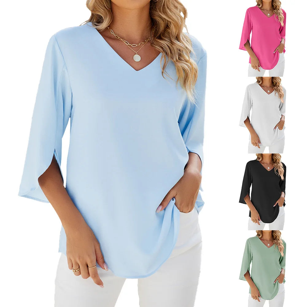 CARY - V-neck blouse